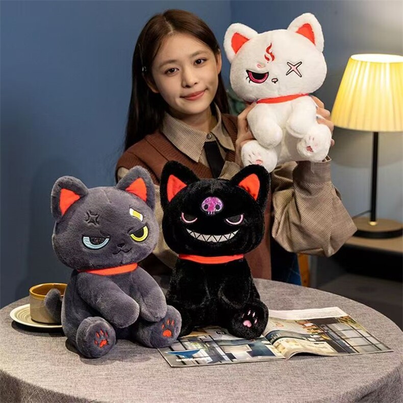 海盗猫可爱精品毛绒玩具娃娃机时尚公仔毛绒玩偶（整袋起售），米特毛绒玩具厂