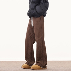 现货04冬季竖条纹棉裤加绒加厚直筒休闲裤XZ211-1-K2477-p65控88，男装棉裤，星座211-1