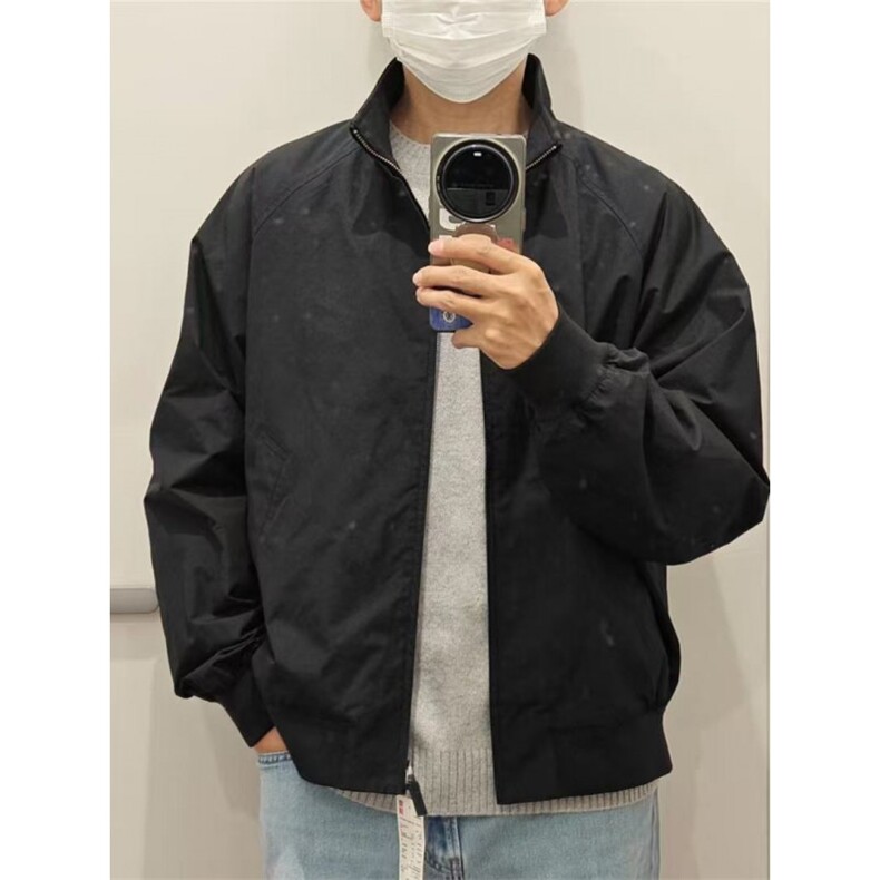 男装女装哈灵顿茄克外套立领长袖拉链休闲宽松夹克上衣JKK70P85,男装夹克,电商D256