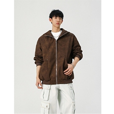 春季皮衣美式潮牌青少年百搭夹克情侣春装外套XZ102B-1-JK2563P85，男装皮衣，星座102B-1
