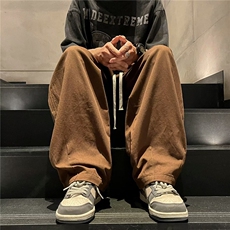 工装休闲裤男港风潮流帅气2023春夏季ins宽松百搭阔腿裤K3469-P35，男装休闲裤，星座412-3