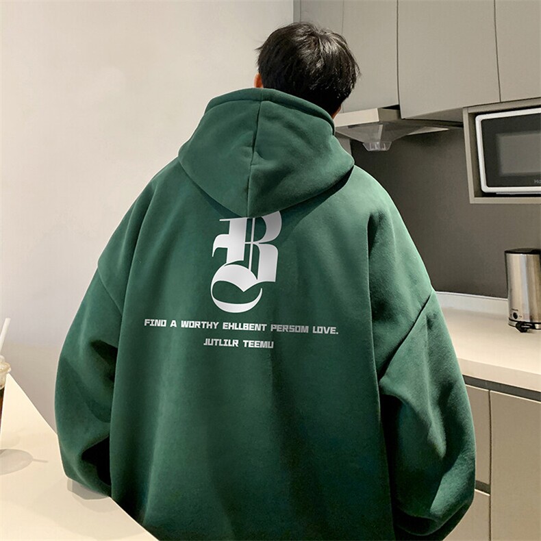 抖音得物供货可提供视频春装重磅美式宽松连帽卫衣DL2391,男装卫衣,电商A486