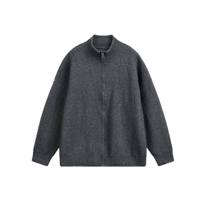 M2621P65控108秋冬立领拉链慵懒开衫毛衣外套男