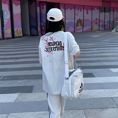 万针全刺绣工艺抖音得物高品质260克重磅纯棉双纱美式高街短袖T恤，男装T恤，电商A486-1