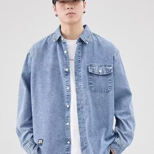 1506/Q11140/P52男款衬衫秋季宽松小众男生潮流百搭休闲外套潮图片