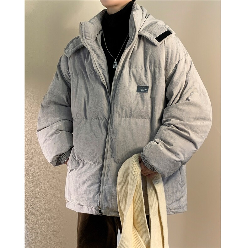 学院风冬装新款连帽加厚棉服外套潮大码学生棉袄外套D230-P138，男装棉衣，电商A335-1（原A458）