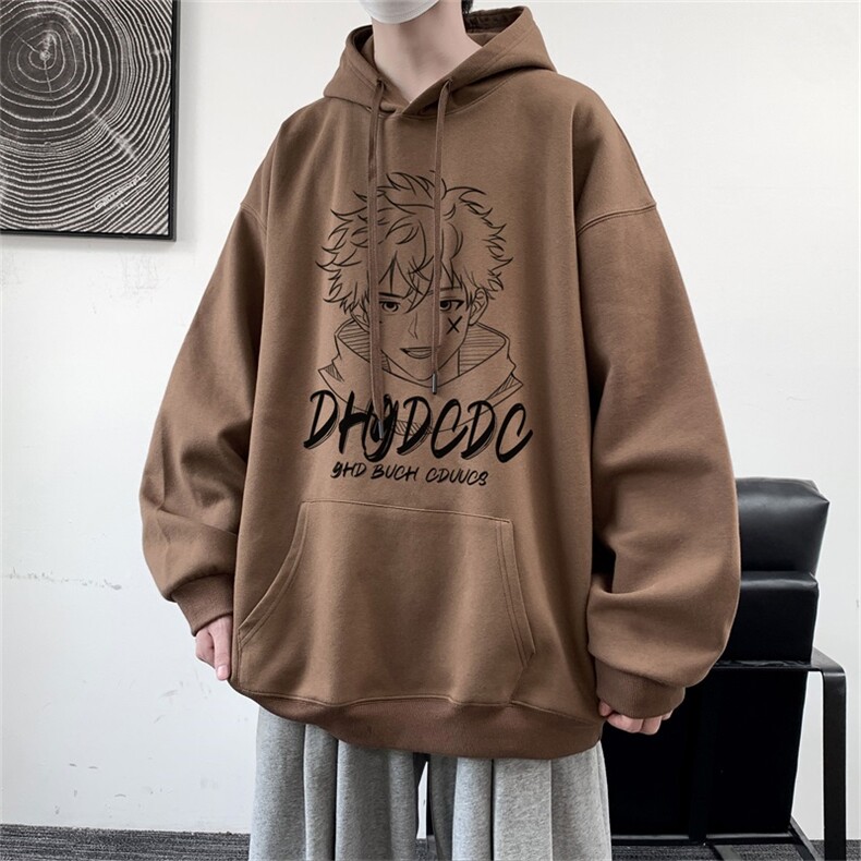 电商DSA028-MT21V208100聚酯P35新款潮流印花连帽卫衣男限49,男装卫衣,电商A028