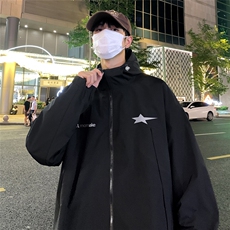港风新款秋季时尚百搭宽松字母印花夹克外套F6381P65控88，男装夹克，电商A268A