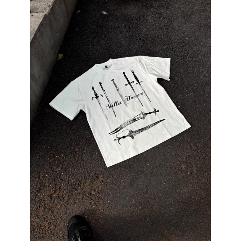 暗黑系类260G短袖T恤衫夏季潮流teeD328-6T1109-P25，男装T恤，电商D328