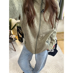网图现货 情侣户外运动立领开衫抓绒休闲夹克外套男女 W56-P70图片