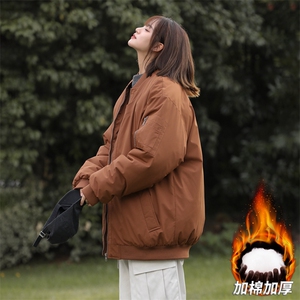 中性风冬季棒球领光板保暖加厚棉衣外套A406MY822P105