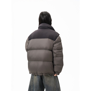 90%绒新标有报告立领撞色韩版宽松羽绒服外套Y988/P350现货图片