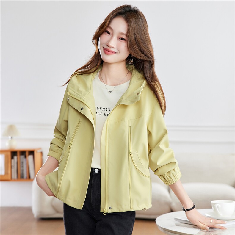 现货！2026年春季休闲外套女时尚显瘦，女装短外套，沐七七
