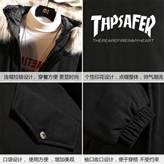 MM48007-P130冬季大毛领衣男士大码加厚袄男服砖墙挂拍，男装棉衣，电商A040A
