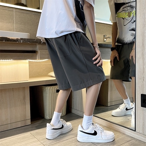 短裤男夏季高街冰丝薄款2023百搭运动五分裤潮牌宽松百搭休闲中裤图片