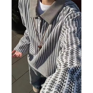 美式潮牌假两件翻领加绒卫衣男女宽松休闲百搭情侣上衣WY3360图片