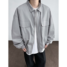 黑色cleanfit短款工装夹克美式巴恩风飞行员外套3617-P88控138，男装夹克，电商B295