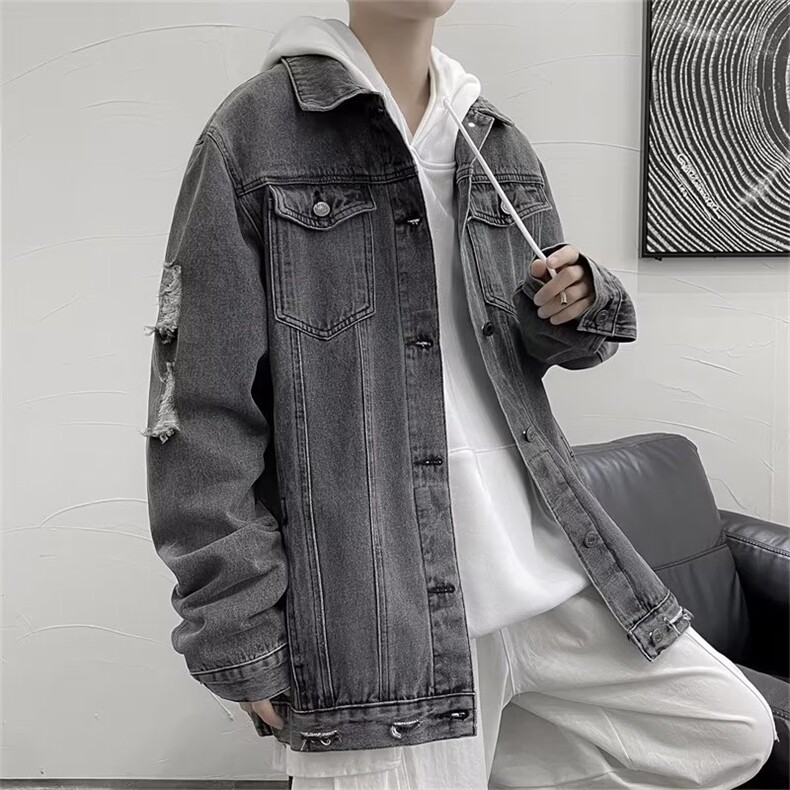 男秋季外套潮牌街头牛仔夹克W318P55,男装夹克,星座1116-2