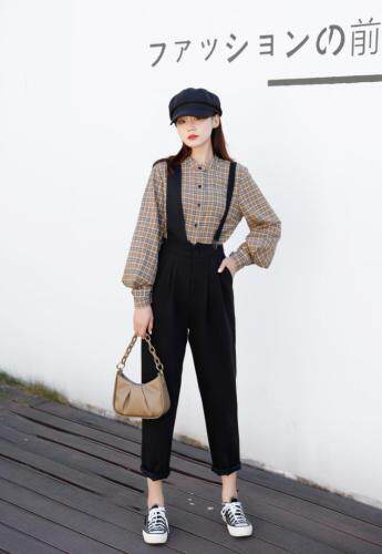 春季新品，双肩背带可盐可甜两件套裤，女装，东洋天堂之花