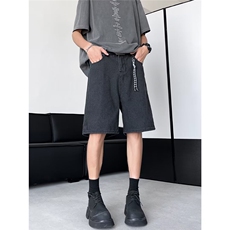 牛仔短裤男夏季薄款中裤复古宽松5五分裤NS21，男装牛仔裤，星座1116A-1（原606A）