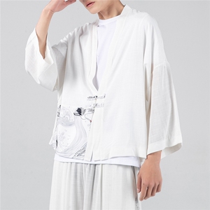 大码汉服改良风开衫阔腿裤套装情侣两件套古风仙气 TZ72/P145图片