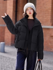 2025年冬季新款时尚拼接短款羽绒服女，女装羽绒服，沁沁公主
