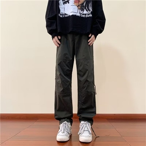 美式军绿色工装裤子男机能冲锋裤侧边拉链徒步登山裤B4517-P43图片