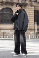设计款羽绒服夹克男冬装极简风白鸭绒防寒羽绒外套5155-P390控658，男装夹克，电商A355（原A415）