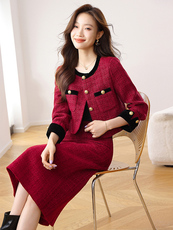 （现货）小香风套装女新款气质优雅休闲两件套，女装套装/套裙，韩蔻秀