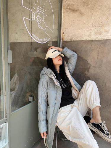 【冬季】新款羽绒服拼接格子羽绒服，女装羽绒服，E莎