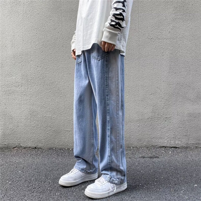 美式复古vibe裤子水洗渐变工装牛仔裤潮牌男宽松长裤N08019-P48,男装牛仔裤,星座308B-1