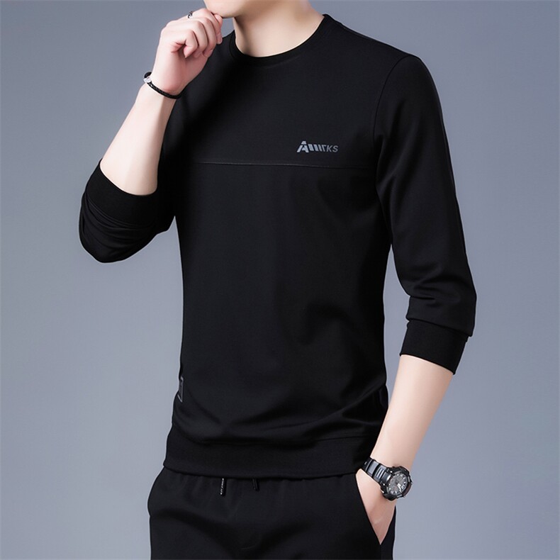 SA8915钱塘2020-2中青年男士百搭纯色圆领冬季厚款简约卫衣P62,男装卫衣,钱塘207-2