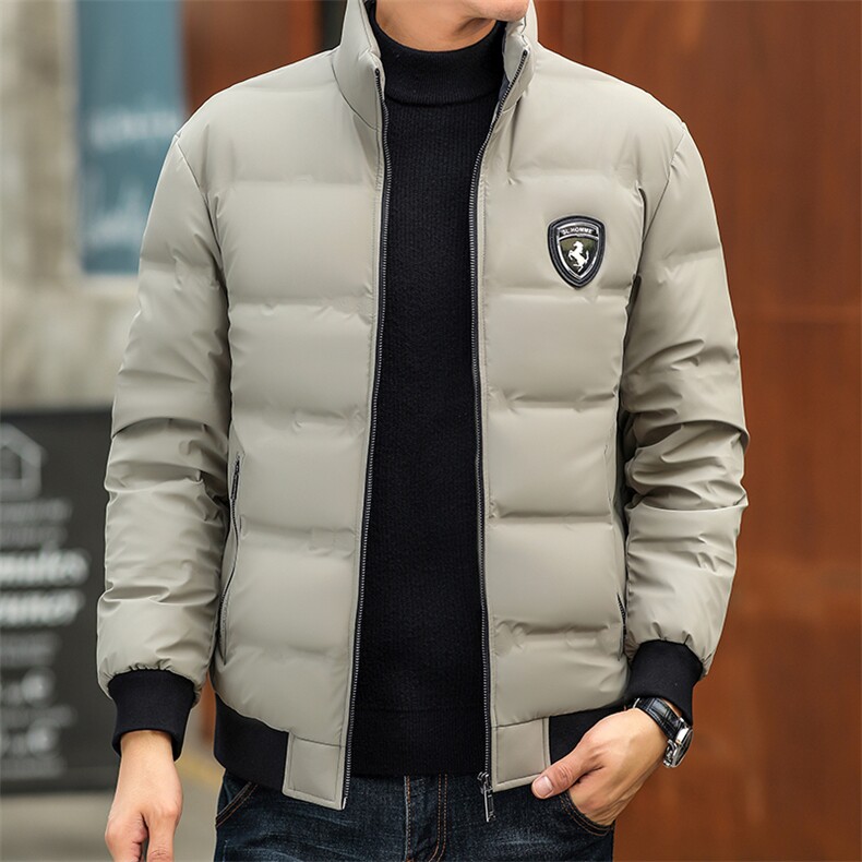 男装冬季新款男士御寒羽绒服中年宽松免烫爸爸装上衣加厚保暖外套图片