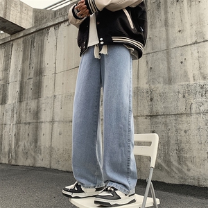8XL-M牛仔裤男士直筒宽松特大码胖子阔腿裤男款长裤NZ110-P45控58图片