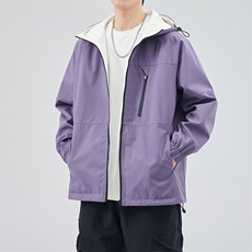 新款现货户外双面穿连帽夹克男冲锋衣外套JK903-P80，男装夹克，星座1204-3
