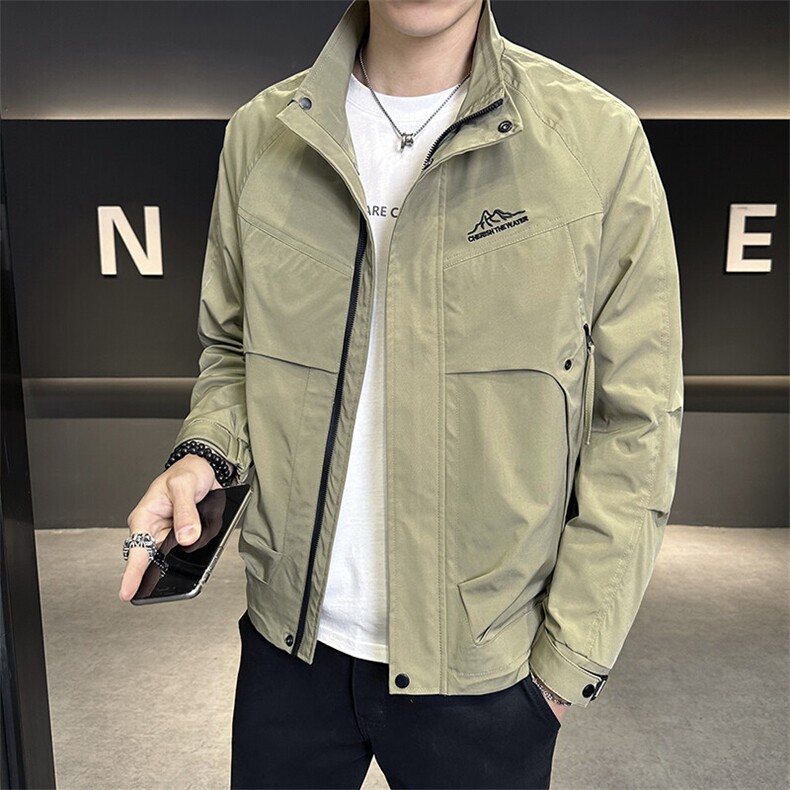 春季新款男士立领工装休闲简约百搭夹克外套上衣8816P70,男装夹克,电商B226-2（原B217-2）