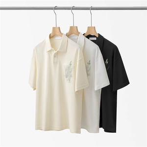 夏男翻领POLO衫拼色男休闲宽松休闲衬衣小伙A236-82563-P60图片