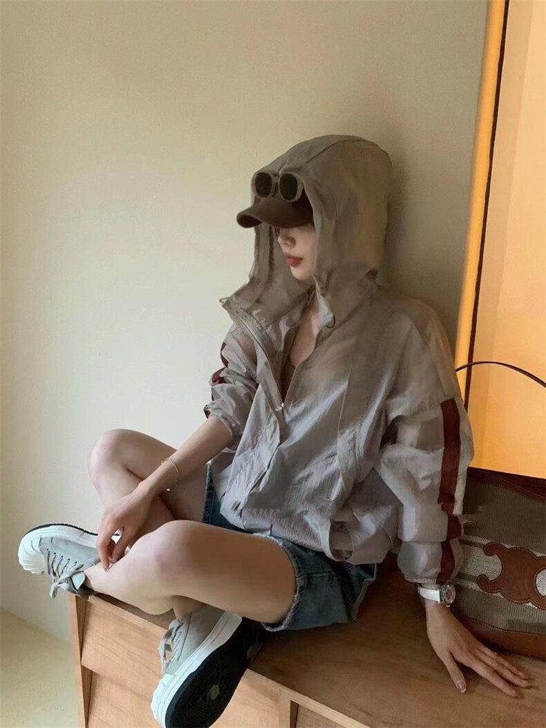 韩系气质连帽防晒衫,女装其它,L·H·X