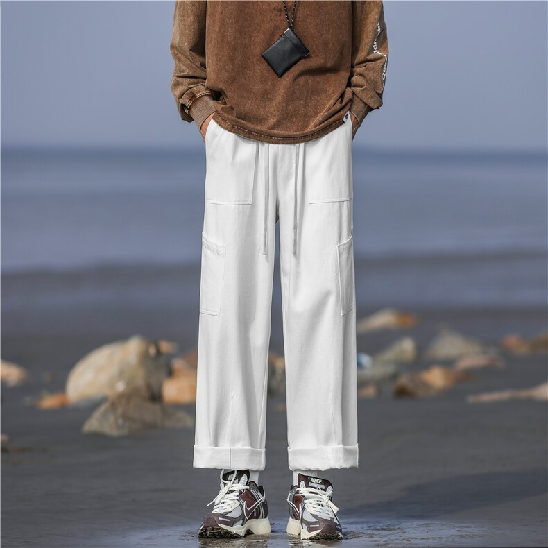 秋季新款潮牌宽松美式百搭高街直筒运动休闲长裤K627-特批40，男装休闲裤，星座718-1