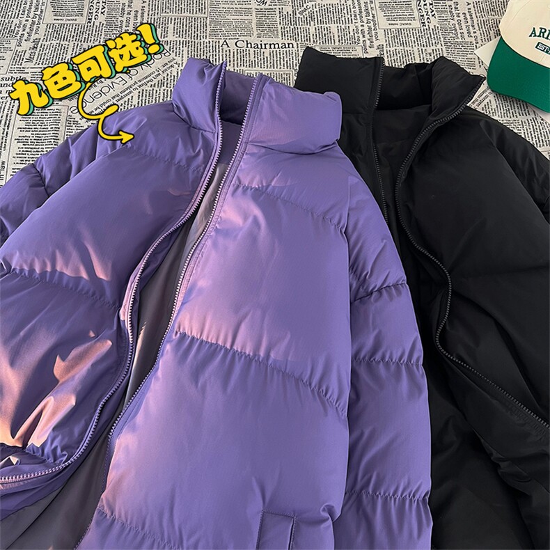 主推十万现货新款港版纯色港风立领宽松保暖棉衣外套CYMY9099-P55,男装棉衣,电商A128