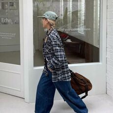 春秋季美式休闲痞帅复古小格子衬衫男长袖宽松百搭高街衬衣外套潮，男装衬衫，星座506A