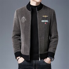 B-N8859男士2023年秋季新款长袖休闲青年雪尼尔立领夹克外套P168,男装夹克,电商B360