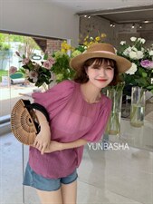 2022韵芭莎夏季新款泡泡袖两件套,其它,韵芭莎