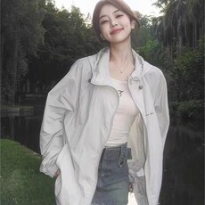 户外好看灰色透气防晒衣女夏季2025新款宽松紫外线薄款轻薄外套，男装防晒衣，星座1210-1