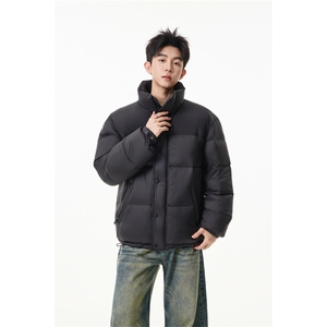 90%绒新标有报告立领撞色韩版宽松羽绒服外套Y988/P350现货图片