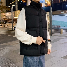 男士立领棉马甲冬季加厚纯色棉背心休闲外套潮流A266-WMJ621-P45，男装背心/马甲，电商A266