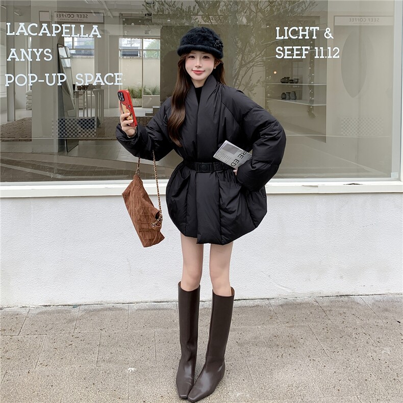 现货现货收腰带腰带修身保暖羽绒服2C167-899-P335-K468,女装羽绒服,2C167