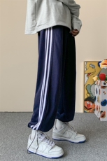 秋冬三条杠休闲裤纯色抽绳束脚运动裤男K200-P45，女装休闲裤，星座216(原A116)