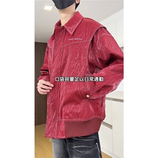 直播品质多结构皮衣美式潮牌假两件皮夹克X1213-DY2316-特P108，男装夹克，星座1213