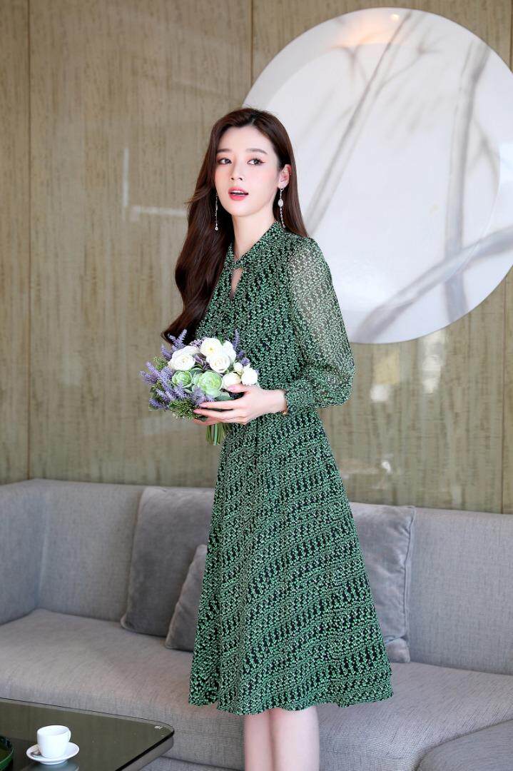 现货，春季碎花连衣裙，女装连衣裙，金典明美